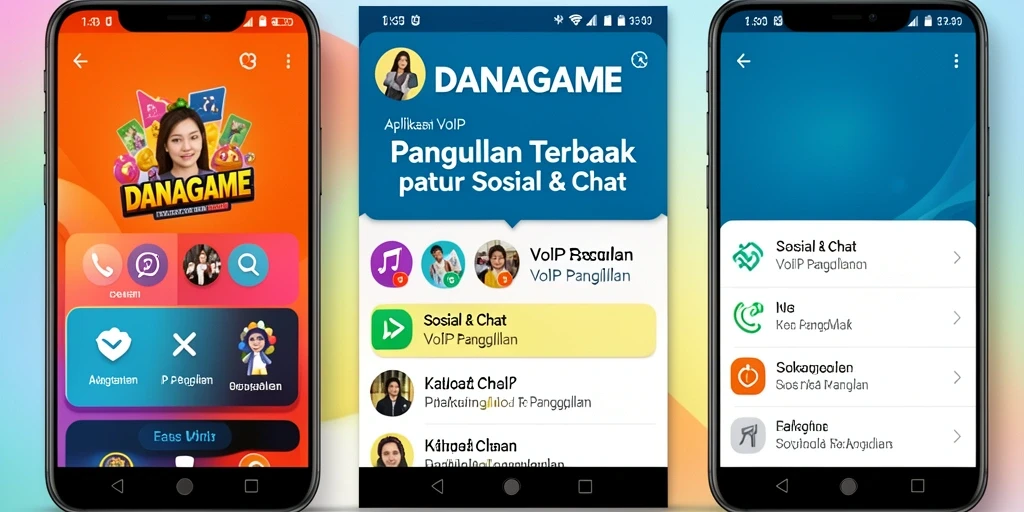 Tampilan antarmuka DANAGAME saat melakukan VoIP Panggilan.