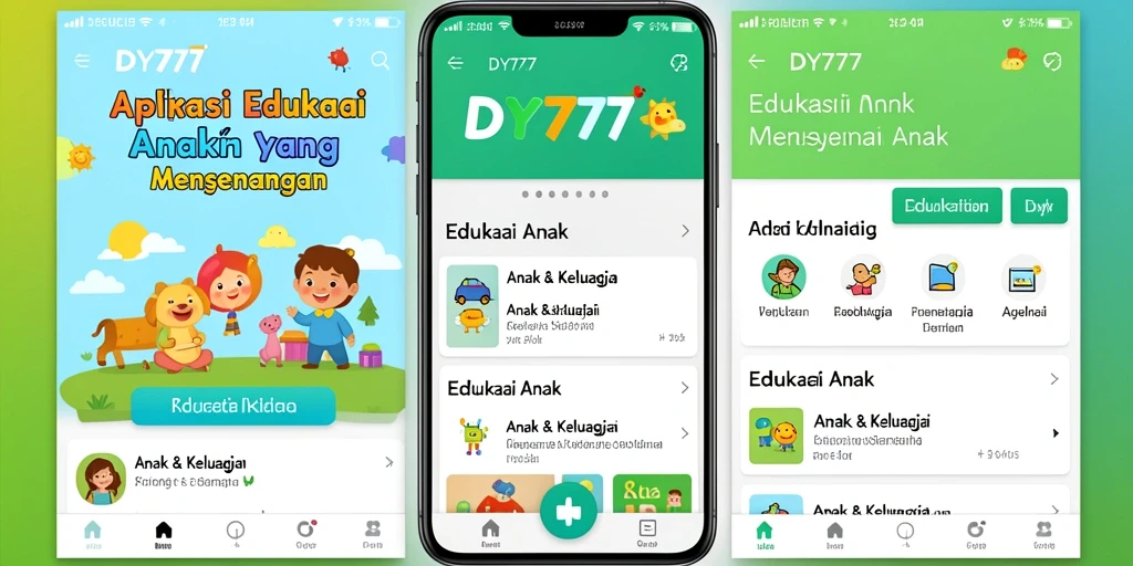 Antarmuka aplikasi DY777 yang ramah pengguna untuk anak-anak.