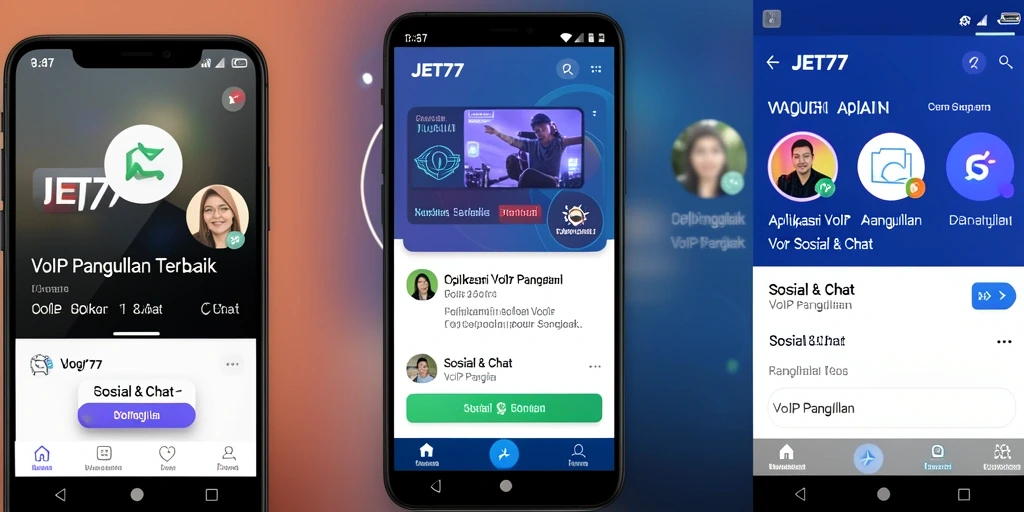 Antarmuka JET77 yang modern dan fungsional untuk VoIP Panggilan.