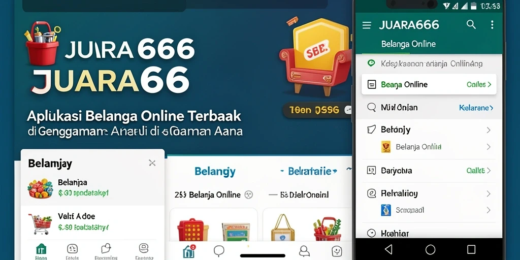 Antarmuka aplikasi JUARA666 yang memudahkan berbelanja online.