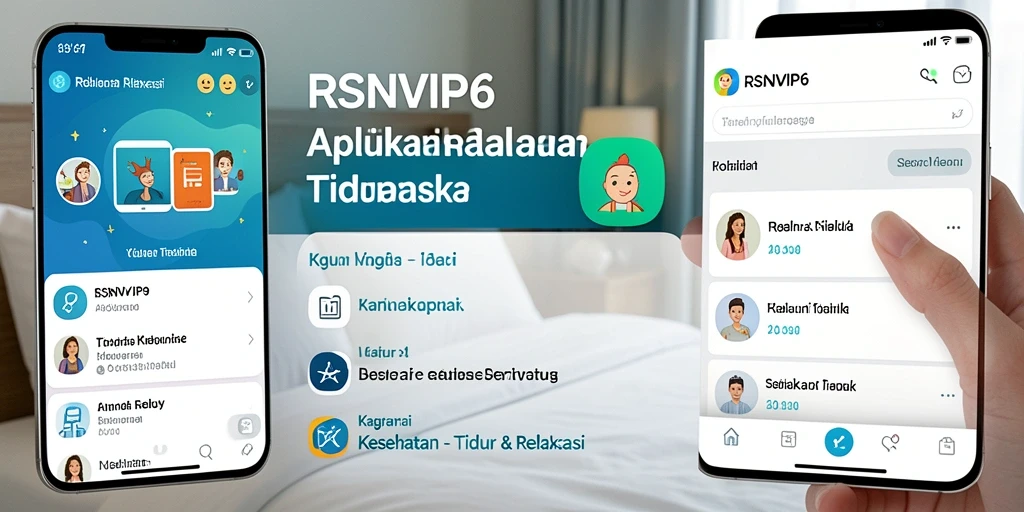Antarmuka RSNVIP6 yang sederhana dan fungsional untuk tidur dan relaksasi.