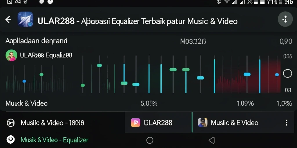 Antarmuka pengguna ULAR288 untuk pengaturan Equalizer yang intuitif.